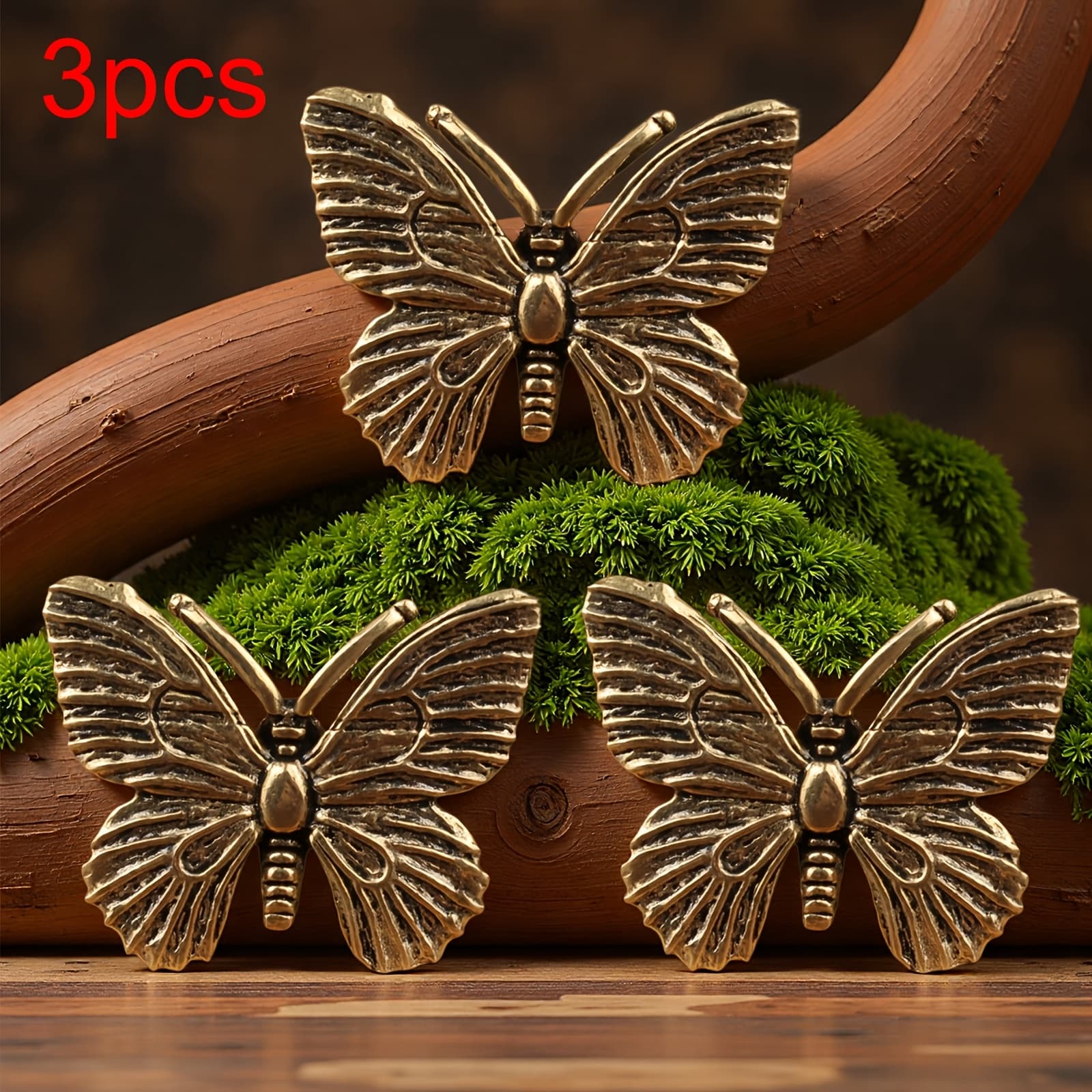 TEMU 3pcs Retro Brass Ornament - Creative Desktop Decoration, Suitable For Living Room, Bedroom, Desk | Ideal Holiday Gift, Desk Decoration