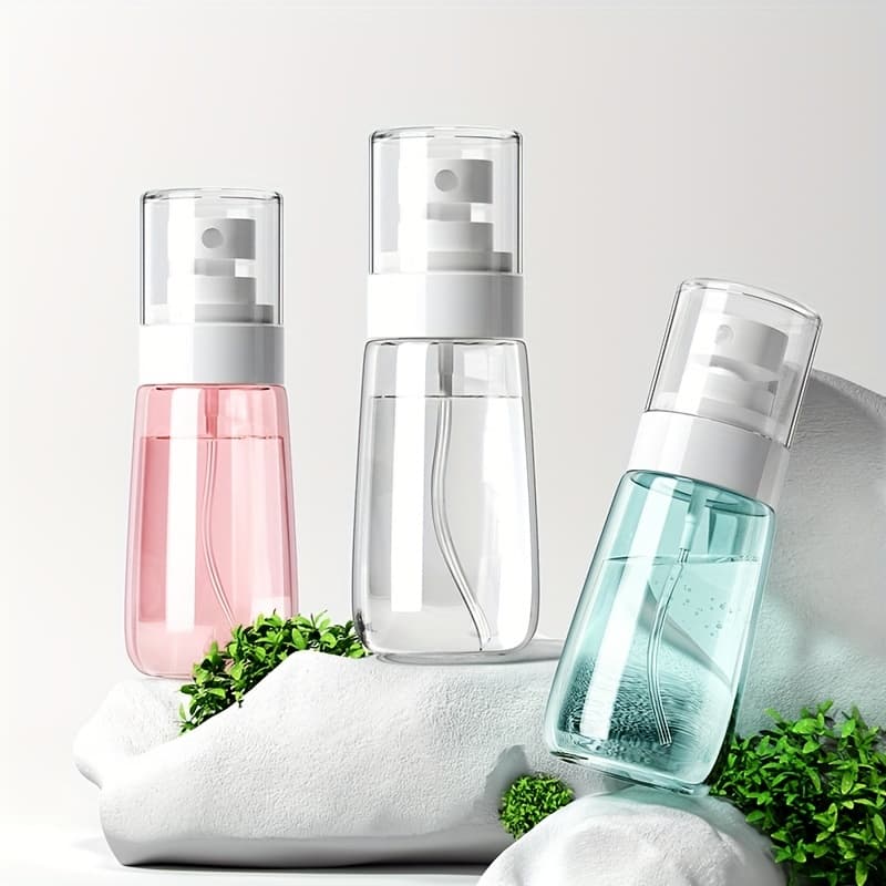 TEMU 4pcs Assorted Color 60ml Mist Spray Bottle Set - Convenient And Leak-proof, Ideal For And Skincare On , Hair, And Body - Perfect For Beauty Routines And Hydration During Travel