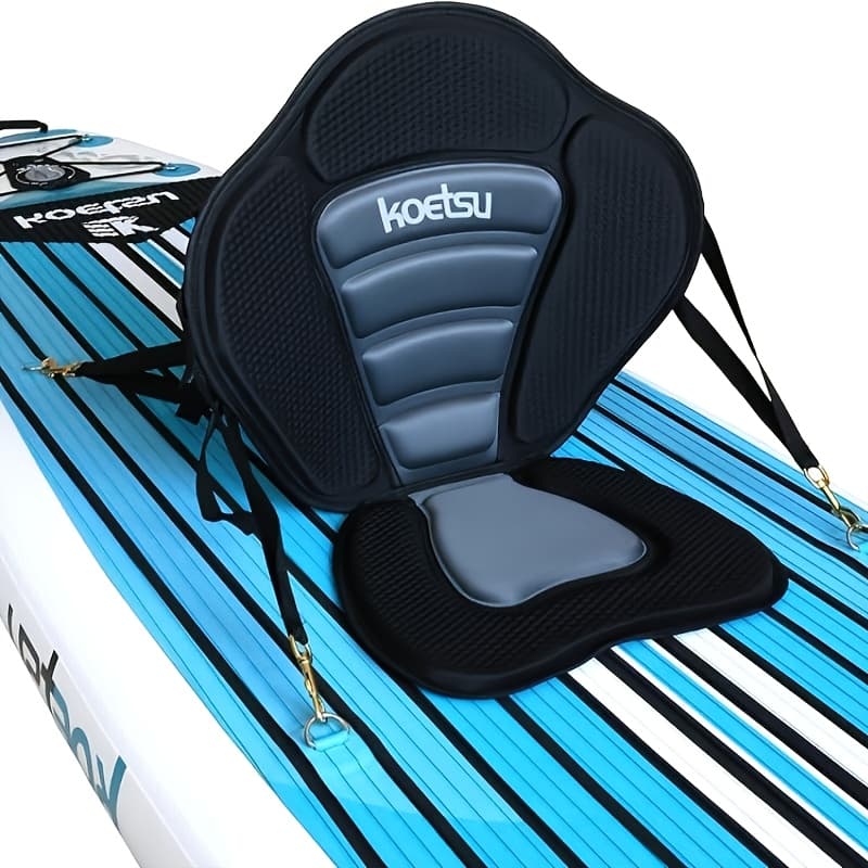 TEMU Koetsu Canoe Seat, Portable Kayak Seat, Paddle Board Water Board High Back Seat Accessories, Oxford Sponge Seat Cushion