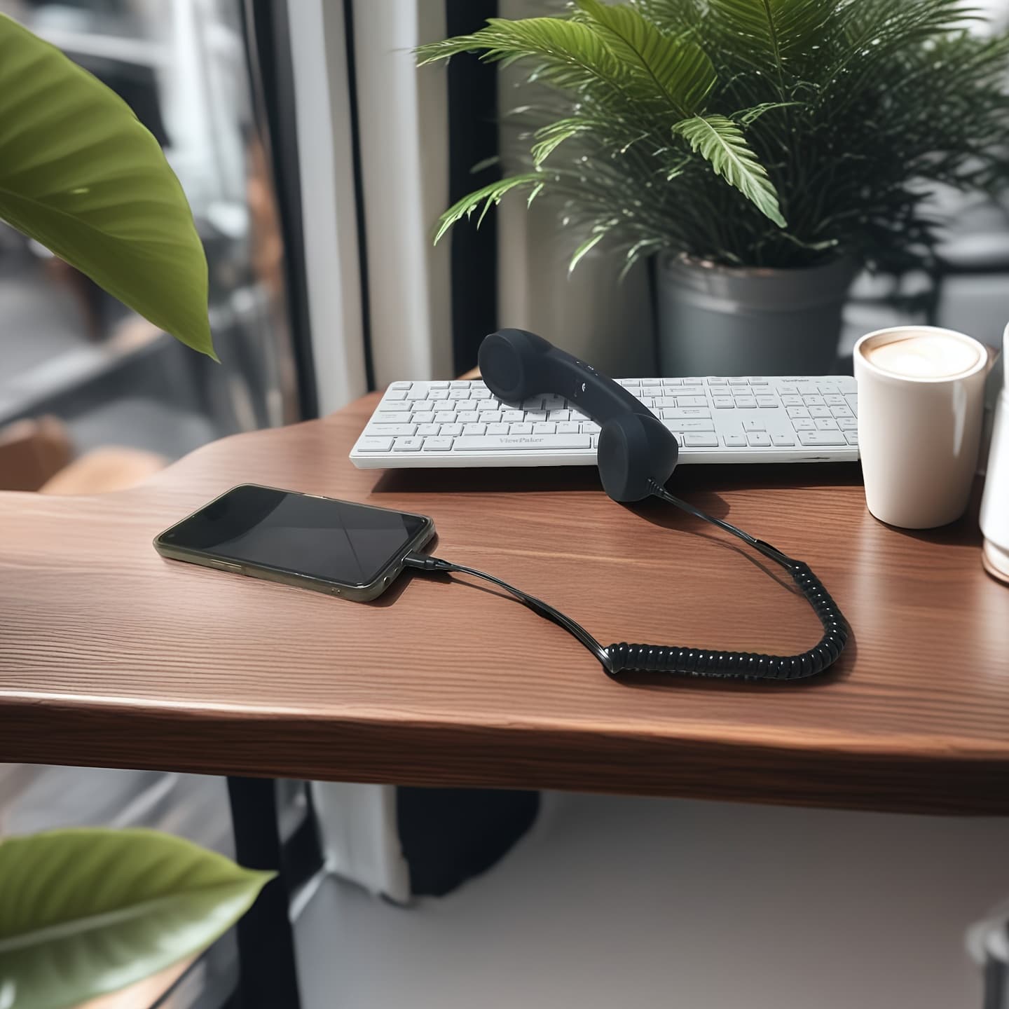 TEMU Black Retro Phone Handset, Usb-c , Perfect Companion For Office Equipment & Phone Accessories. Nostalgic Design, Practical & Stylish, A Thoughtful Gift For .