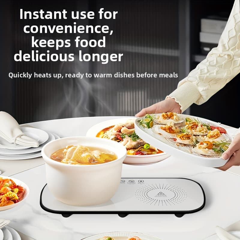 TEMU Kitchen Gadgets Portable Food Warmers, Hot Plate Keep Food Warm Heating Trays For Parties Buffet Serving Food.food Warming Pad, Ucb Plug