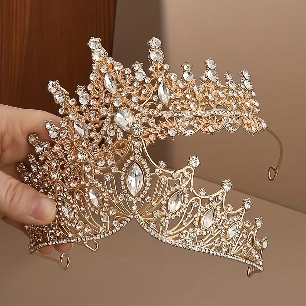 TEMU 2pcs Baroque Luxury Alloy Bridal High-end Party Wedding Banquet Ladies' Luxury Accessory Set
