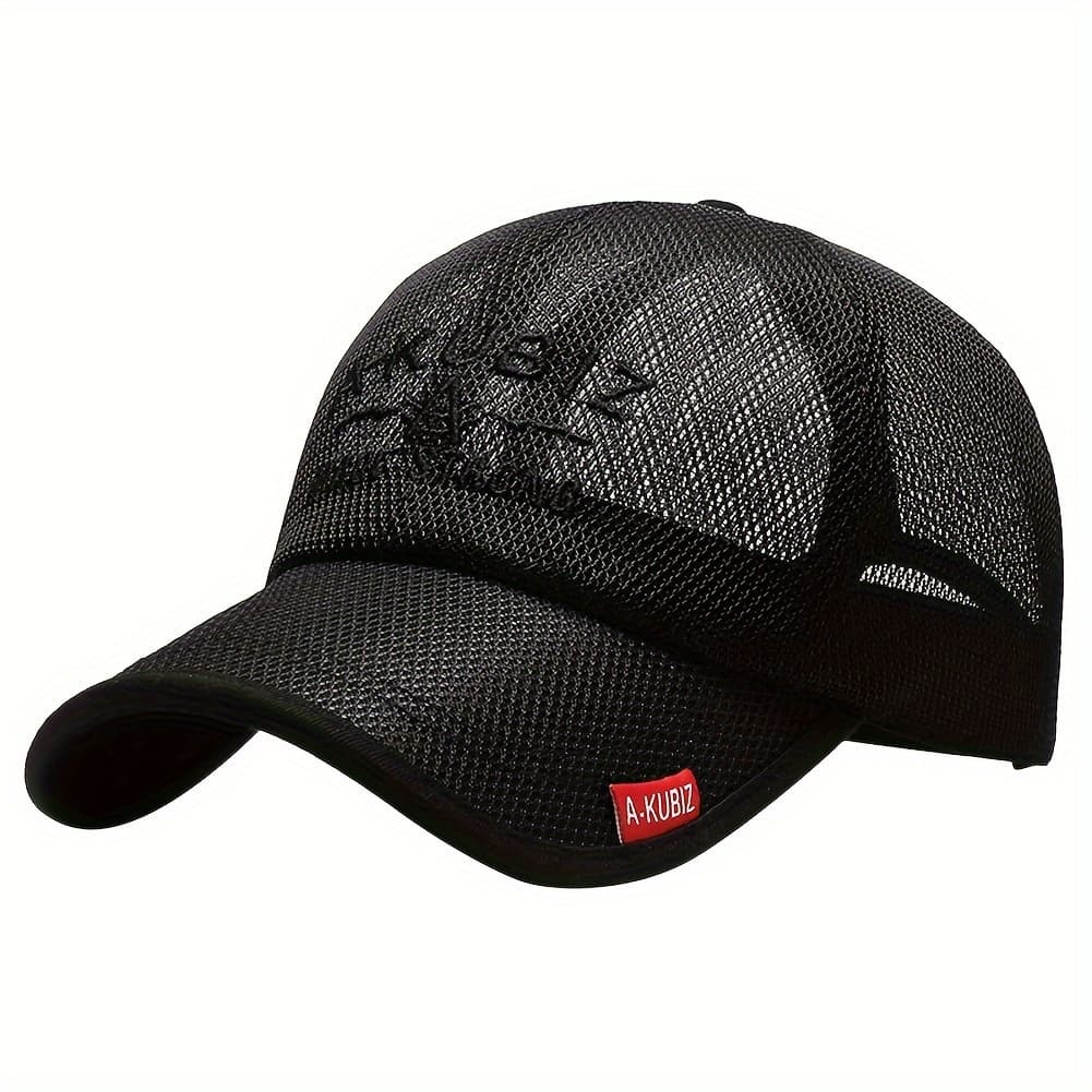 TEMU Summer Men And Women Mesh Baseball Fashion Embroidery Sun Hat Sunscreen