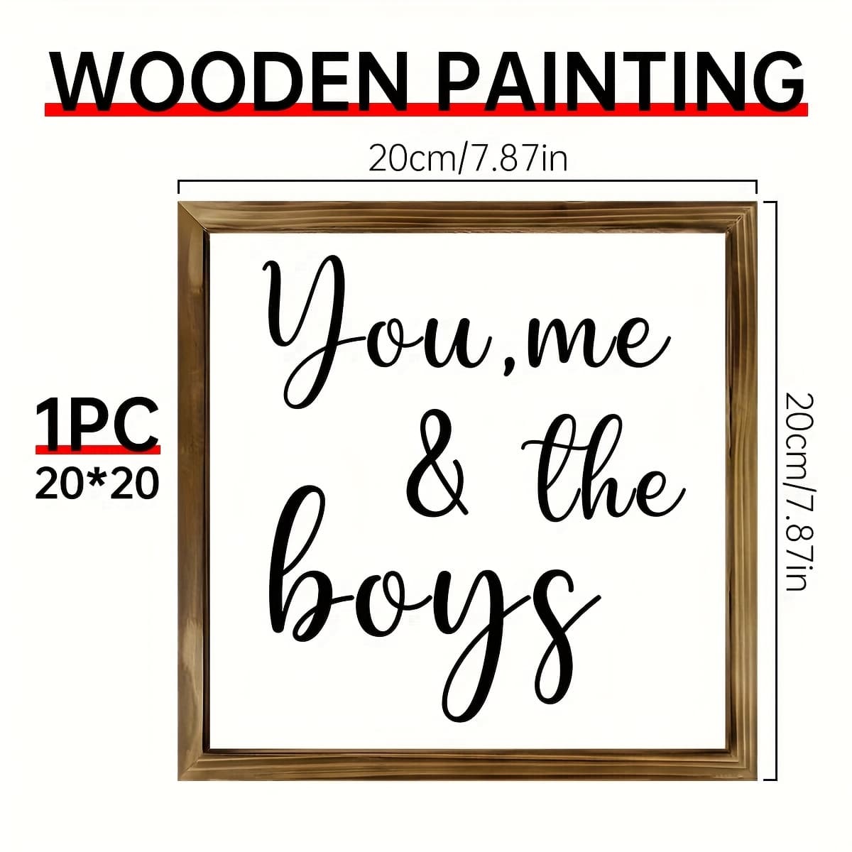 TEMU 1 Wooden Plaque Featuring 'you, Me & ' - Decorative Piece , Bedroom, Or Garage. A Chic Addition To With An Uplifting Message