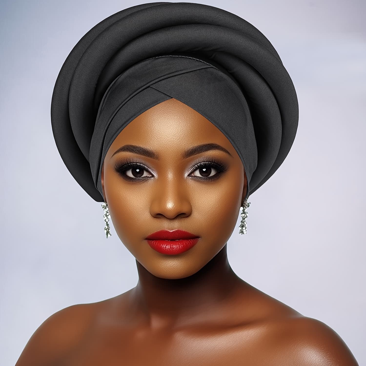 TEMU Women'-color Luxury African-inspired Turban - And Easy-to-wear Headwrap For , Weddings, Parties And Special Occasions