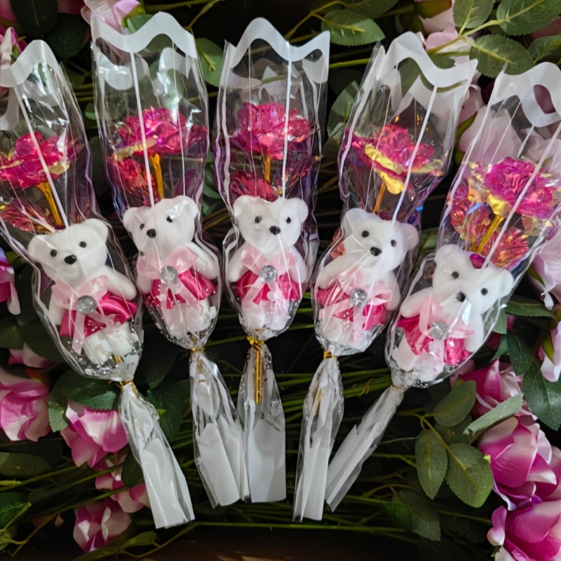 TEMU 10 Color-changing Rose Teddy , Gifts For Easter, , 's Day, Birthday Parties, Women's Gifts, And Wedding Decorations