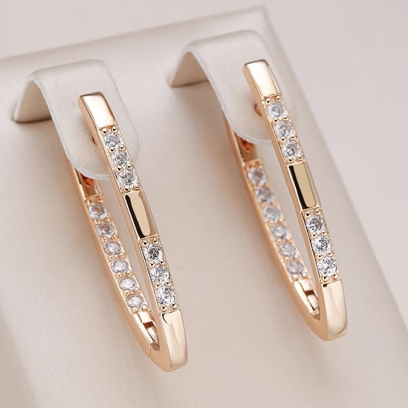 TEMU A Pair Of Simple Light Elegant Women's Fashion Earrings Bridal Jewelry Daily Accessories