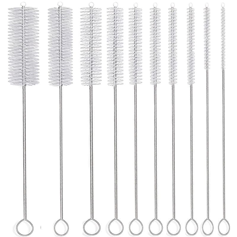 TEMU A Set Of 10 Straw Cleaning Brushes, Designed For Cleaning Pipes, Featuring Extra-long Brushes Suitable For Straw Cups, Water Bottles, And Tubes