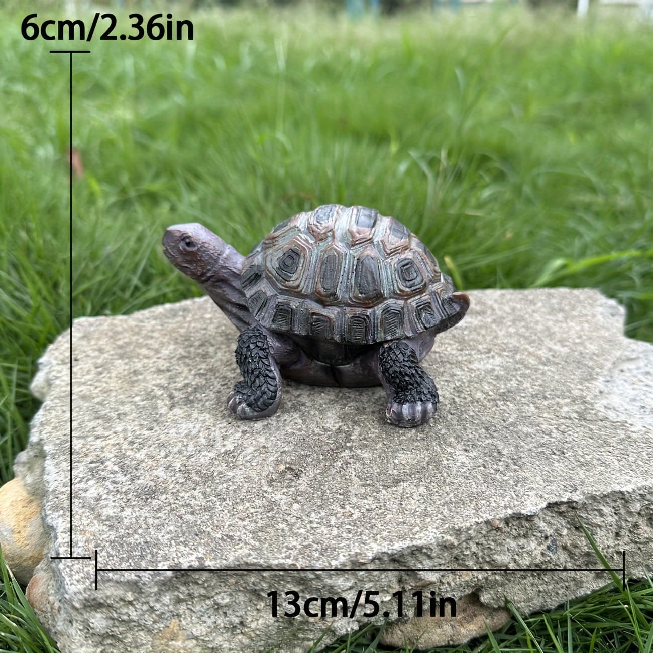 TEMU Simulation Animal Statue Simulation Turtle Animal Resin Ornament Outdoor Courtyard Pool Fish Tank Decoration Art Decoration For Home Landscaping Creative Housewarming Gift