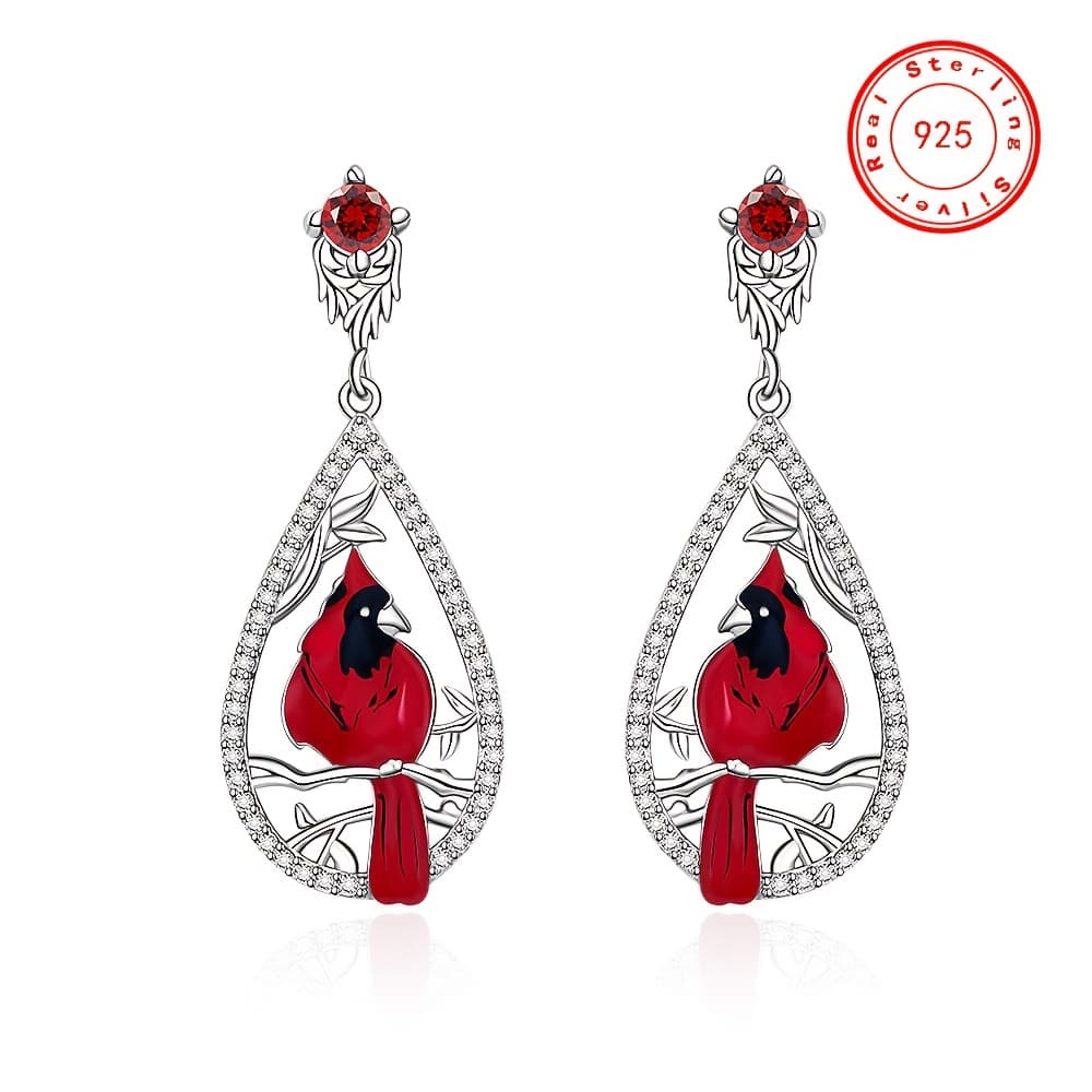 TEMU Earrings, 925 Sterling Silvery Earrings Women, Teardrop Delicate Pendant For Women, Pierced Ear Studs Cubic Synthetic Zirconia Animal Bird Jewelry, For Thanksgiving, Christmas Gifts And Mother's
