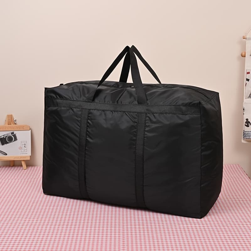 TEMU Black Oxford Cloth Luggage Bag For Moving, Suitable For Packing Quilts, Model 01654