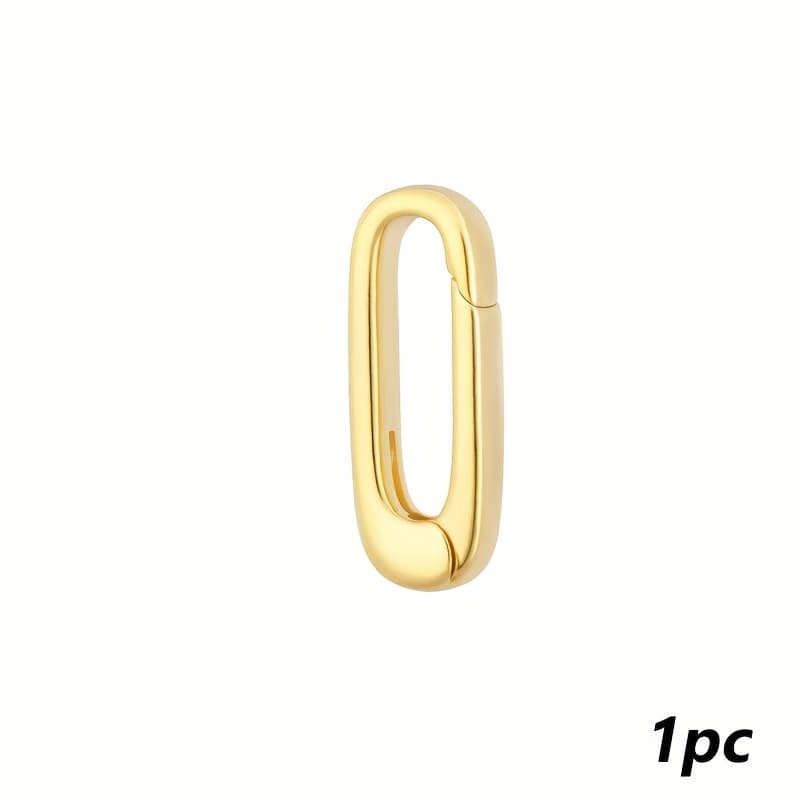 TEMU Oval Necklace Connectors, Brass Wedding Necklace Pendant Clasps For Jewelry Making, Spring Clasps Carabiners For Bracelet Keychain Making