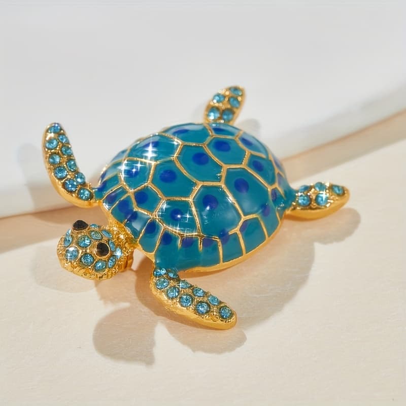 TEMU 1pc Exquisite Design Turtle Ladies' Fashion Brooch, Exquisite Fashion Jewelry A Gift For Banquets And Parties, Ladies' Fashion Brooch