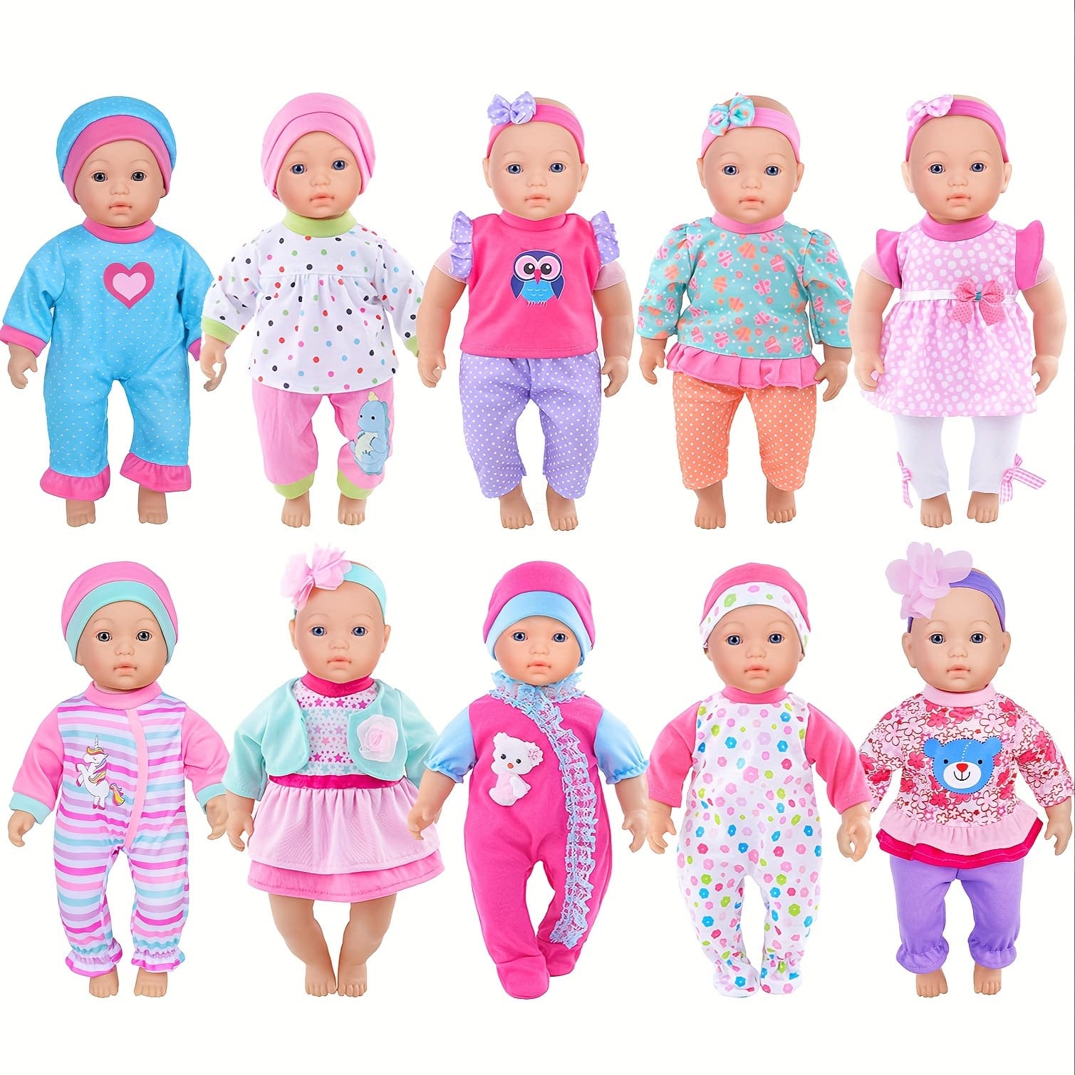TEMU 10 Sets Of Uniquely Designed Outfits Specifically For -inch Dolls (dolls Not Included)