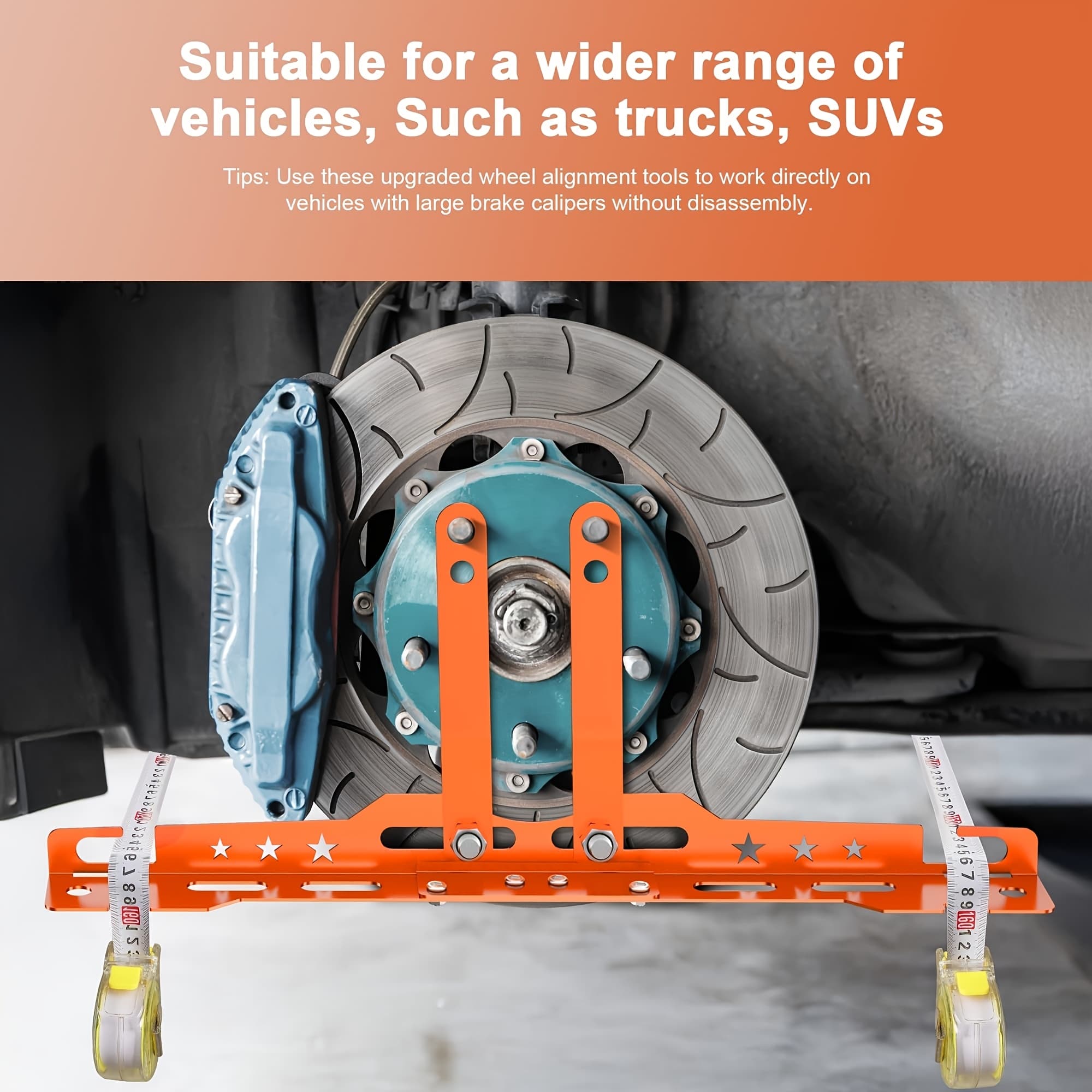 TEMU A Pair Of Alignment Tools With 2 Measuring Bands, Household Car Toe Angle Positioning, Angle Positioning Plate, Car Positioning Tool Kit, Toe Angle Plate