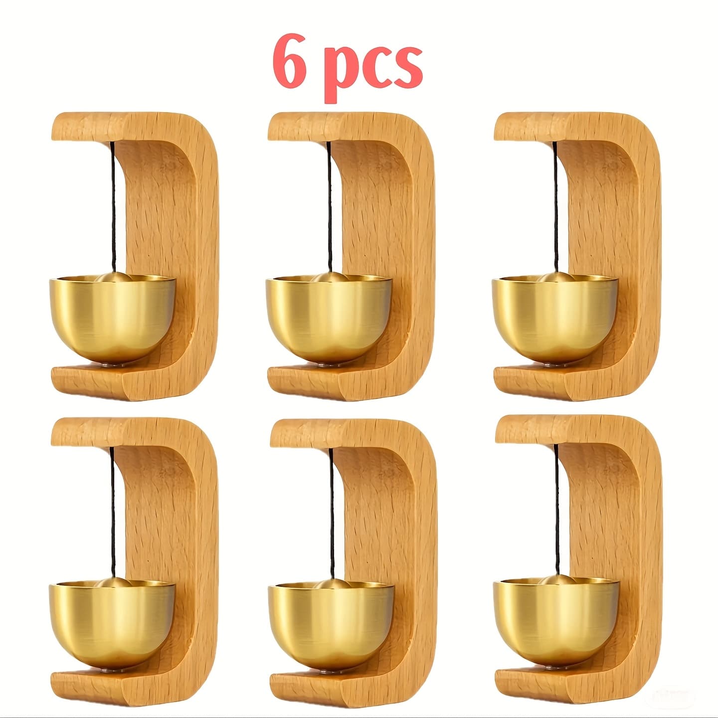 TEMU Vintage Brass Wind Chimes - Decorative Metal Bells For Homes And Vehicles That No Electricity And Are Ideal For Decor, Meditation And Entrance Decor