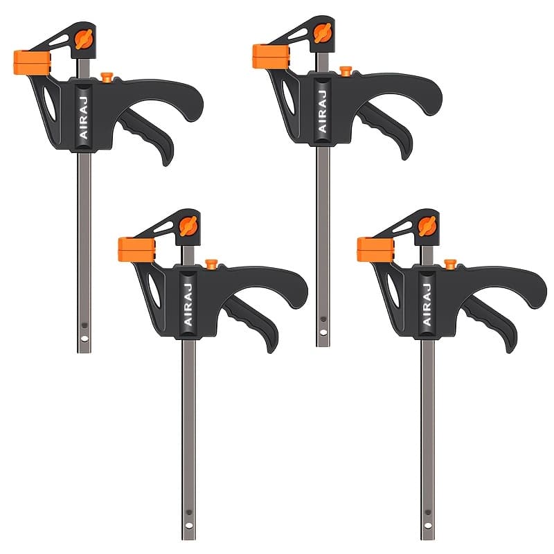 TEMU 4 Inch Airaj Bar Clamps For Woodworking, 4pcs/8pcs Clamps 1 Handed Ratchet Clamp, Mini Small Bar Clamp For Craft