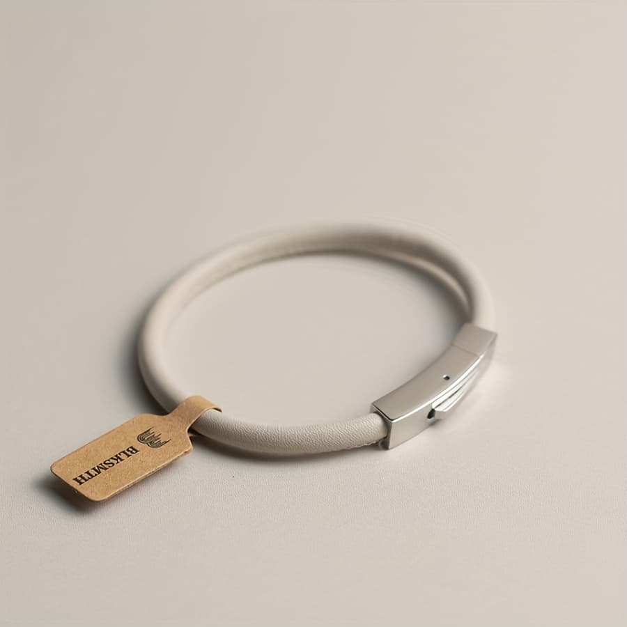 TEMU Blksmth Christmas Gift Genuine Leather Sheep Genuine Leathergenuine Leather Women's Fashion Bracelet