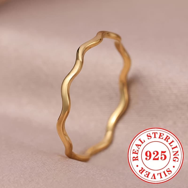 TEMU 1 Ladies Fashion Ring S925 Sterling Ring Easy Thin Ring Unisex Jewelry