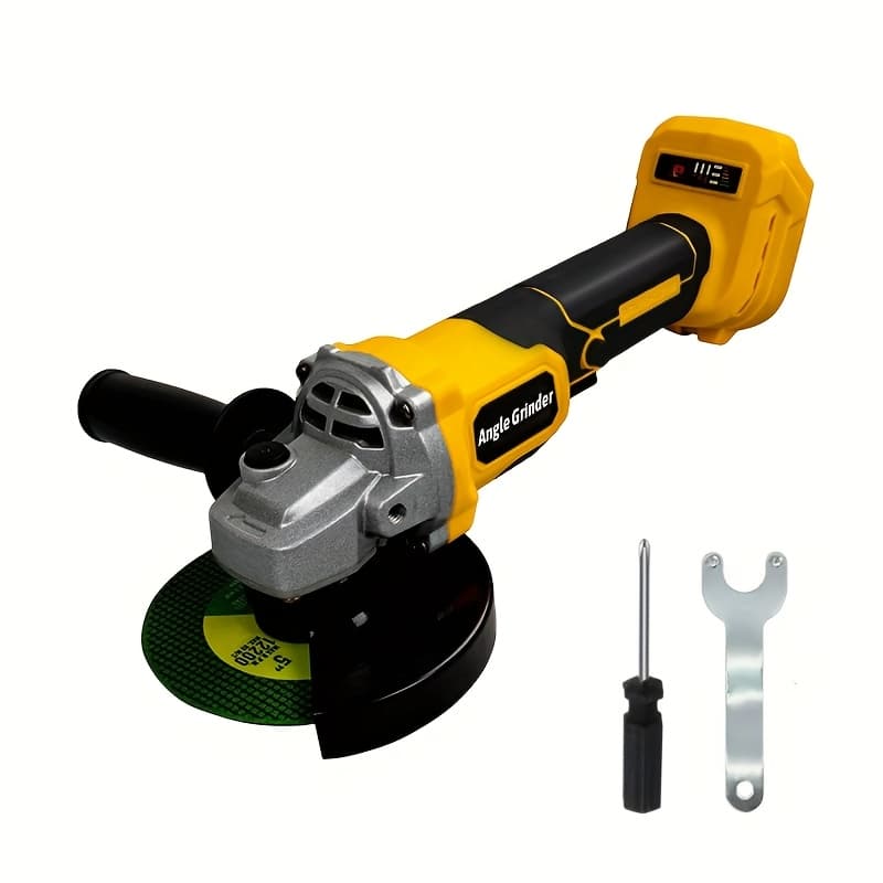TEMU Cordless Angle Grinder Compatible With 20v Battery (no Battery), Brushless Motor, 3000-10000 Rpm, 3 Variable , Switch, 4" (100mm)blade, Angle Grinders Tool For Polishing, Grinding
