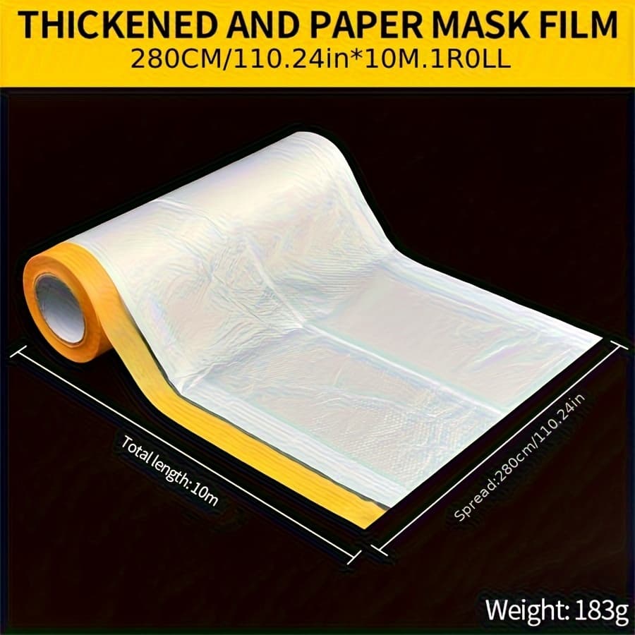 TEMU Transparent Paint Protection Film, Waterproof And Dustproof, Cutting Protection Film For Walls And Furniture, Tape For Painting Projects