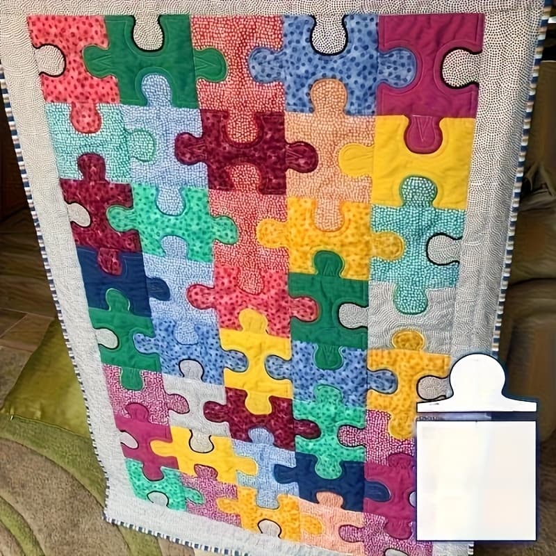 TEMU Transparent Acrylic Puzzle Design Sewing Template, Handmade Quilting Pattern, Suitable For Quilt, Pillowcase, And Bag Design