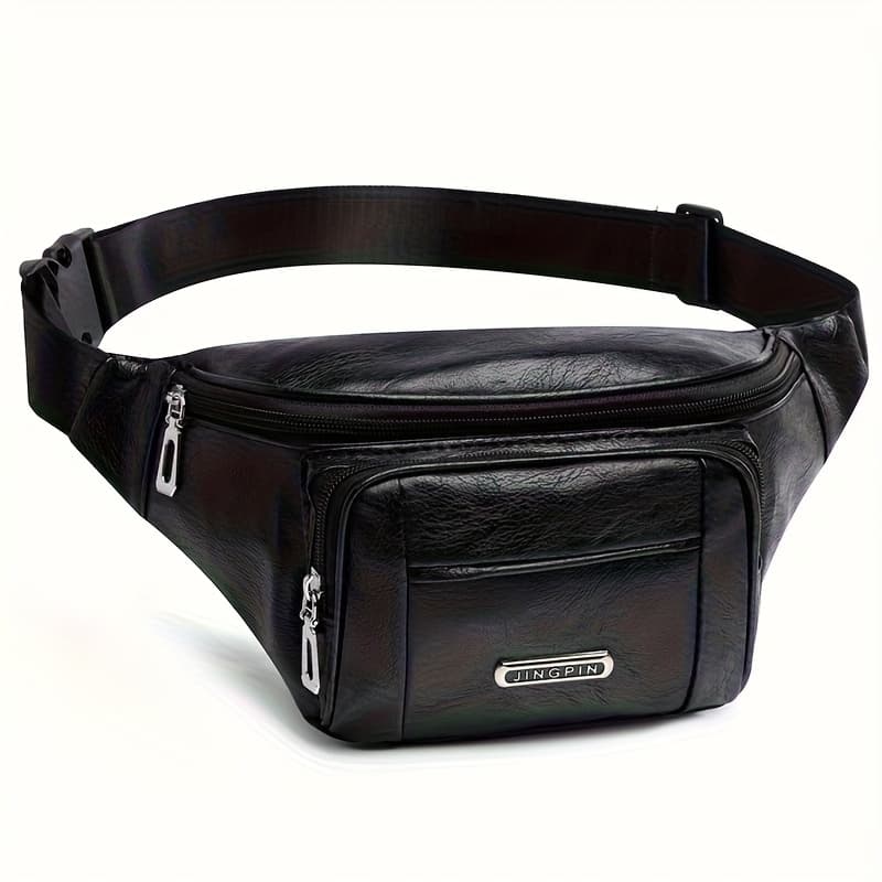 TEMU A Waist Bag Made Of Faux Leather, In For Men And Women, Featuring An Adjustable Strap. Ideal For Activities Like Exercise, Running, Travel, Hiking, And Fitness, It Offers Space For Your Phone