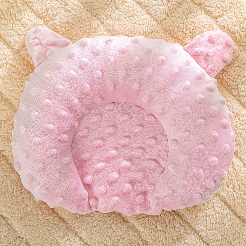 TEMU Cozy U-shaped Cartoon Design Sleep Pad For Small Dogs - Warm Deep Sleep Accessory, Polyester Fleece, Solid Pattern, Elliptical Shape, Ideal For Toy Breeds