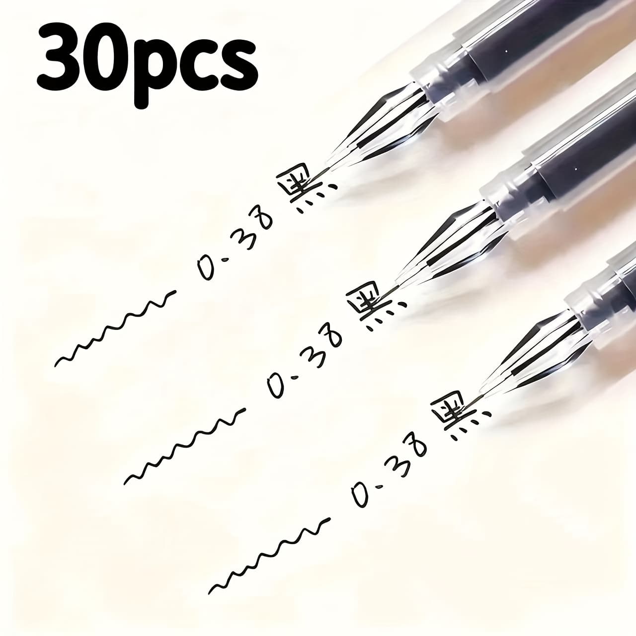 TEMU A Pack Of 30 Gel Pens, 0.38mm Fine Tip, Large Capacity, Smooth Writing, Suitable For Office And School Use