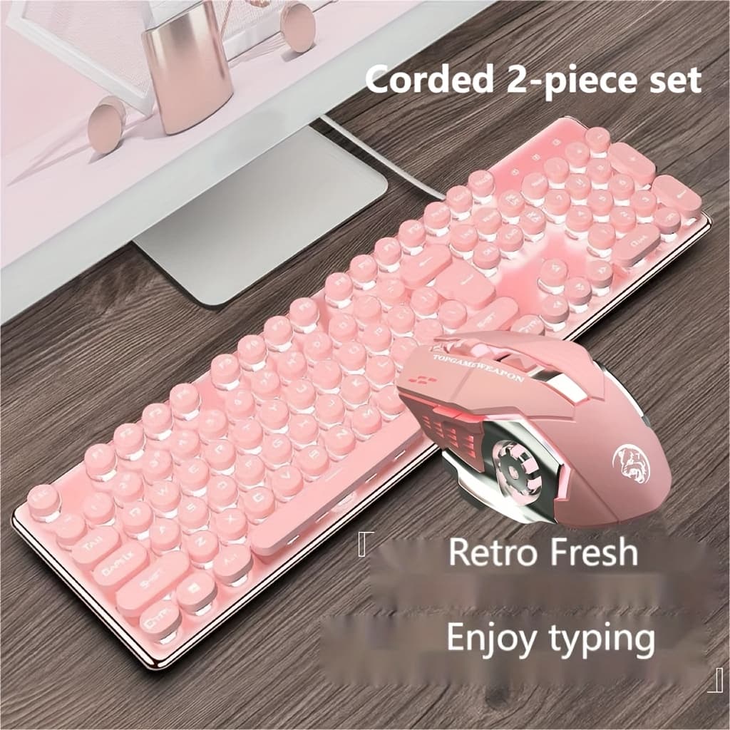 TEMU Gaming Silent Keyboard And Mouse For Home Office Games Usb Wired