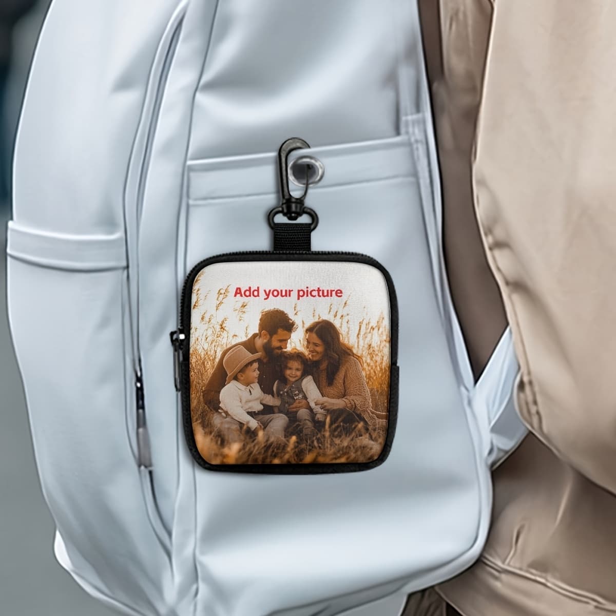 TEMU [customized Picture] Personalized Picture, Fashionable Coin Purse, Multifunctional Organizer, Model, Suitable As Holiday/birthday/wedding Anniversary/event Gift