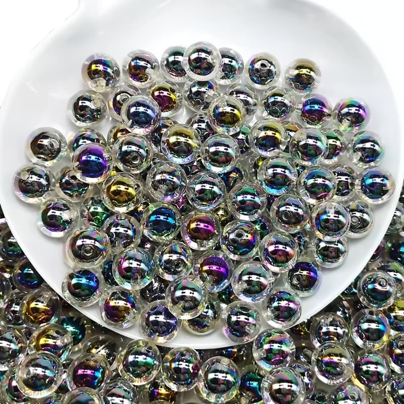 TEMU 8mm 160pcs Acrylic -in-bead Round Beads For Making Bracelets, Necklaces, Friendship Bracelets, And Jewelry