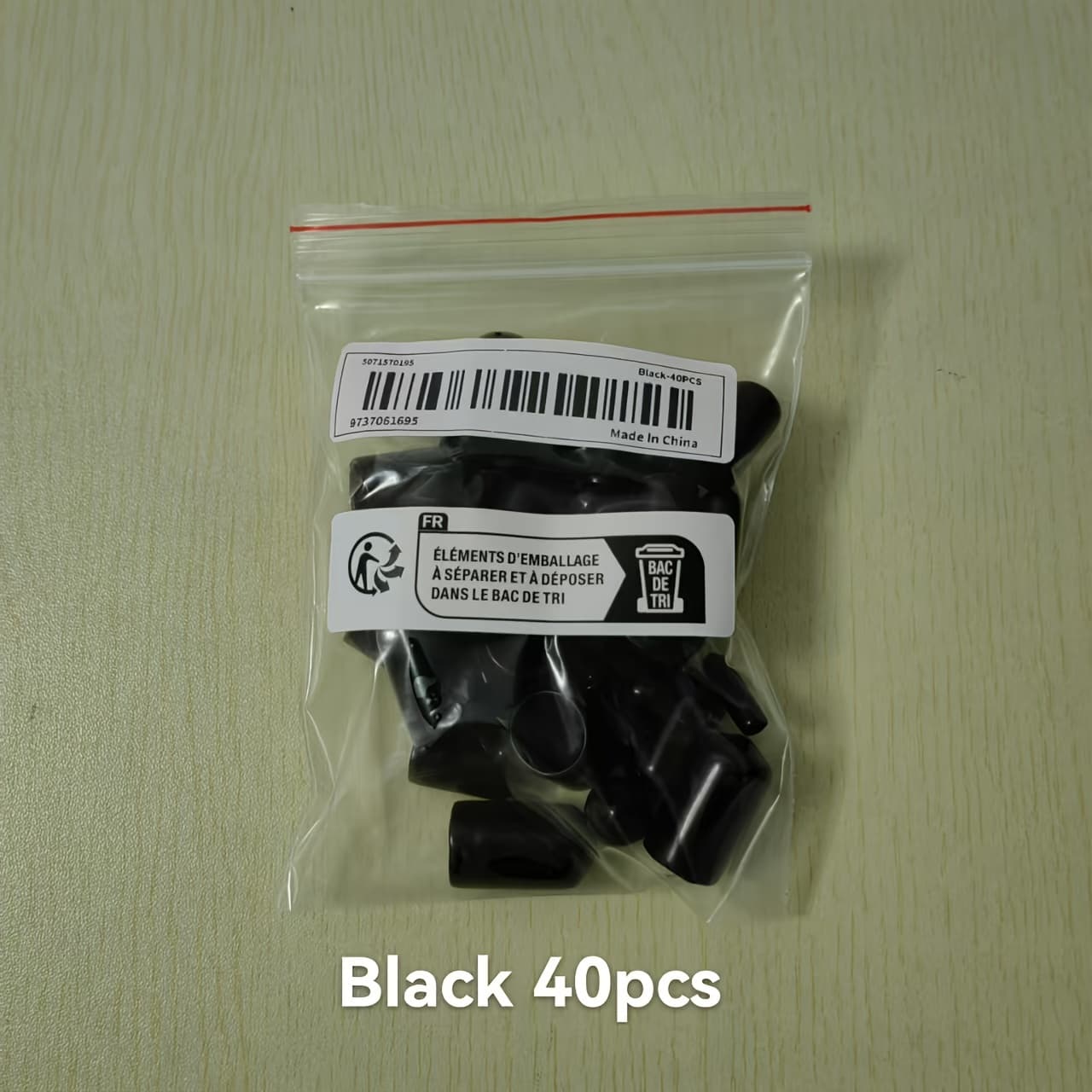 TEMU 40pcs Pvc Round Caps 1/8" 1/4" 3/8" 1/2" Black Vinyl Cover Screw Thread Protectors Assortment Kit (3mm 6mm 9mm 12mm)