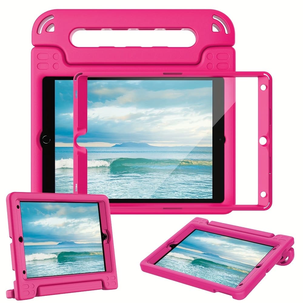 TEMU Shockproof Cover Case For Ipad 9th / 8th / 7th Generation 10.2-inch ( 2021 / 2020 / 2019) - Lightweight Shockproof Convertible Handle Stand Case For Ipad 9 / 8 / .2", Blue
