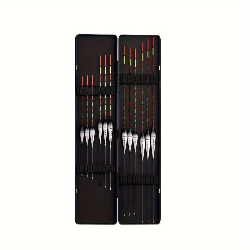 TEMU 12pcs/lot (including Box) Fishing Floats Set, Mixed Sizes Carp Fishing Floats, Fishing Additions For Freshwater, Nano Floats