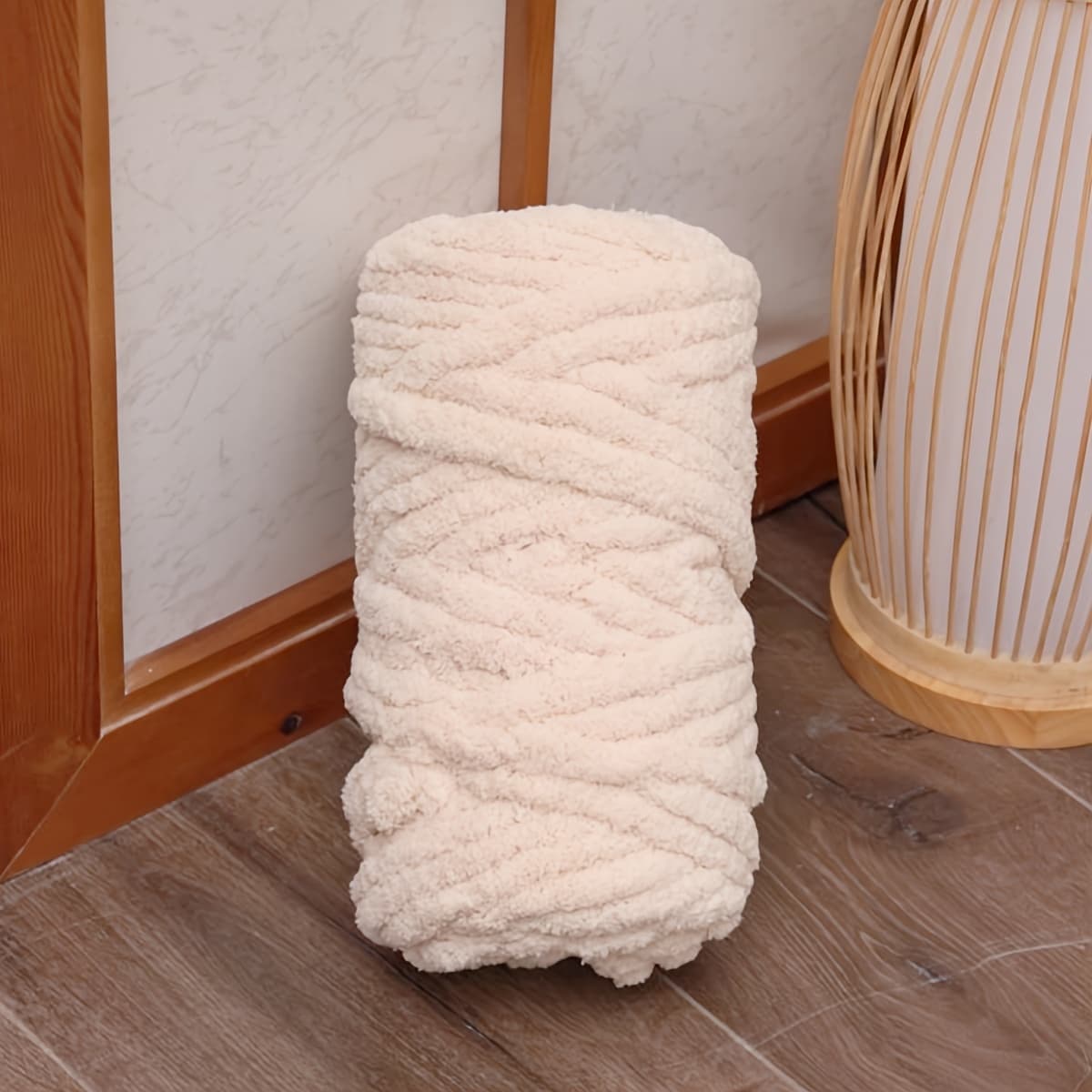 TEMU Chunky Chenille Yarn, 18oz/1.1lb Super Bulky Thick Giant Tubular Yarn, Soft Fluffy Arm Knitting & Crochet Yarn For Beginners, Diy Blanket, Pet Bed, Home Decor
