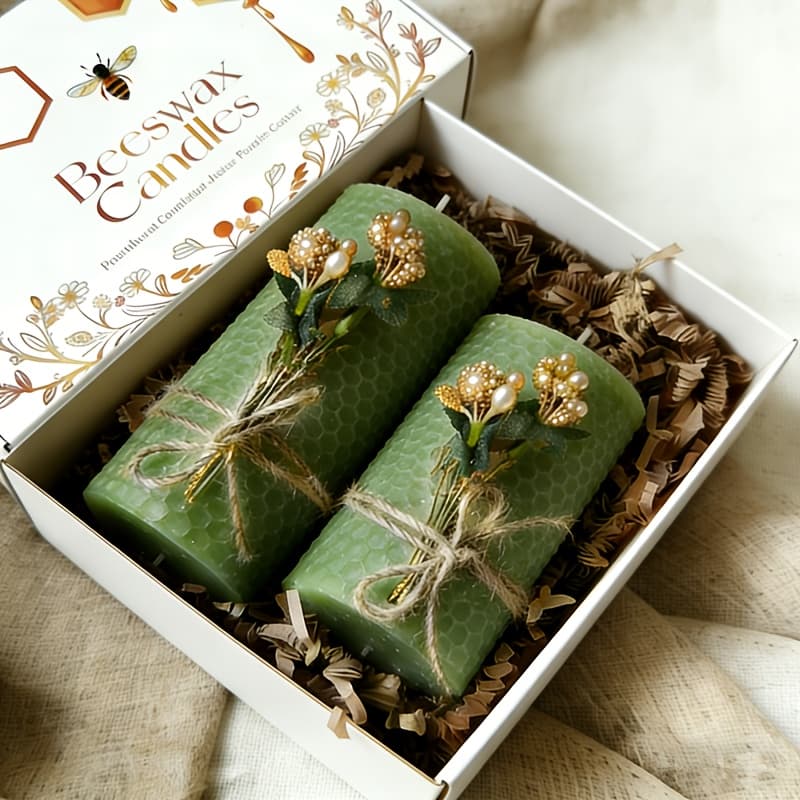 TEMU A Set Of 2 , , Long Burning, Candles, Household Beeswax, Decoration, , Emergency