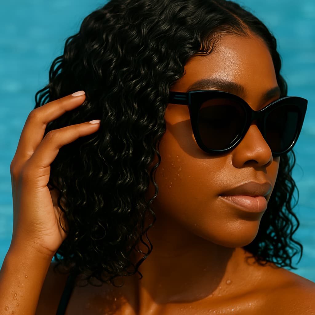 TEMU Glueless Deep Wave Lace Front Wig 14 Inch For Women Preplucked, Beginner Friendly, Style