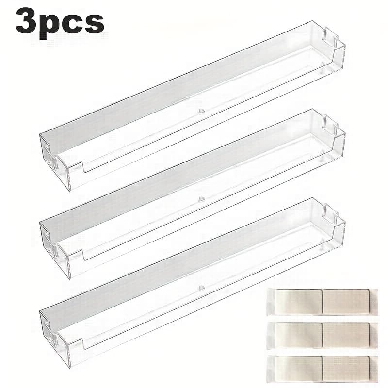 TEMU 3pcs Wall-mounted Shelves, Transparent Floating Shelves - No Drilling Required, , Suitable For Living Rooms, Dorms, And Storage