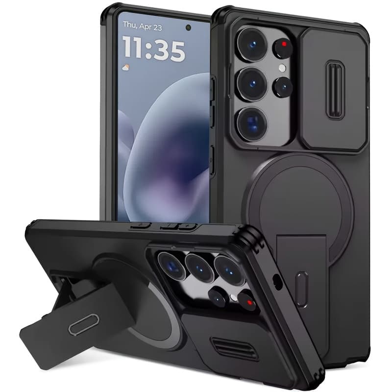 TEMU Phone Case: Heavy Shockproof Protector Hard Case With Stand For Galaxy S26 Ultra S25 Ultra S25 Fe S24 Ultra A17 A16 A56