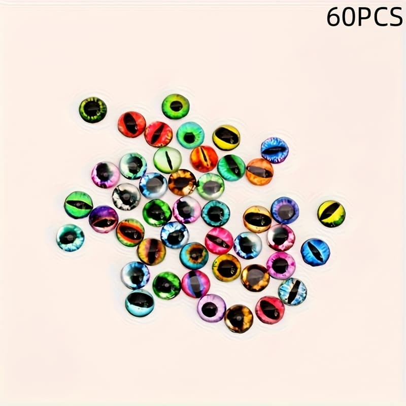 TEMU 60pcs Vibrant Mixed 3d - Y2k Acrylic Nail Jewelry, With Styles, For Nail Supplies And Nail Decoration Additions - Unscented,