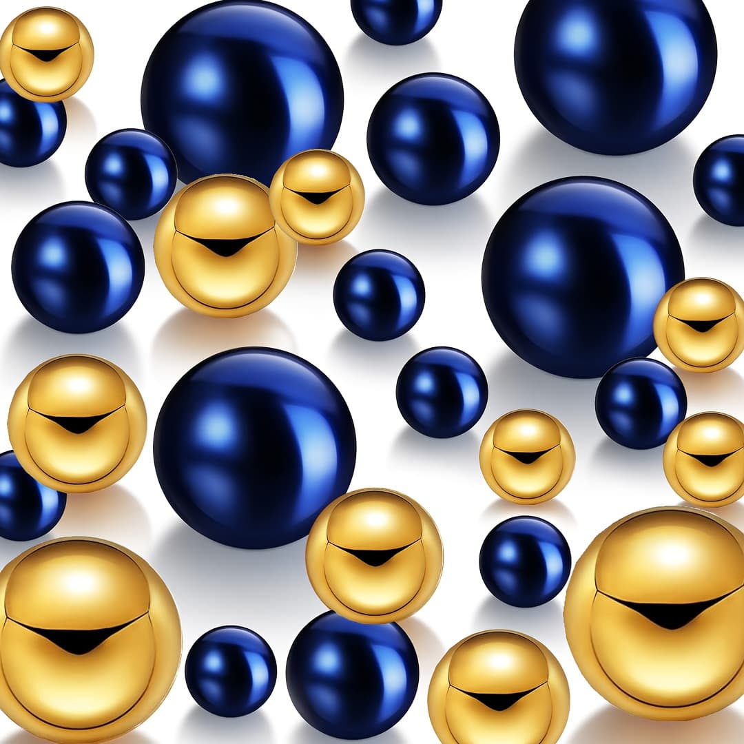 TEMU 755pcs Pearl Vase Filler Pearl Beads For Brush Holder Assorted Round Beads For Home Wedding Table Decor, 5/8/10/14mm