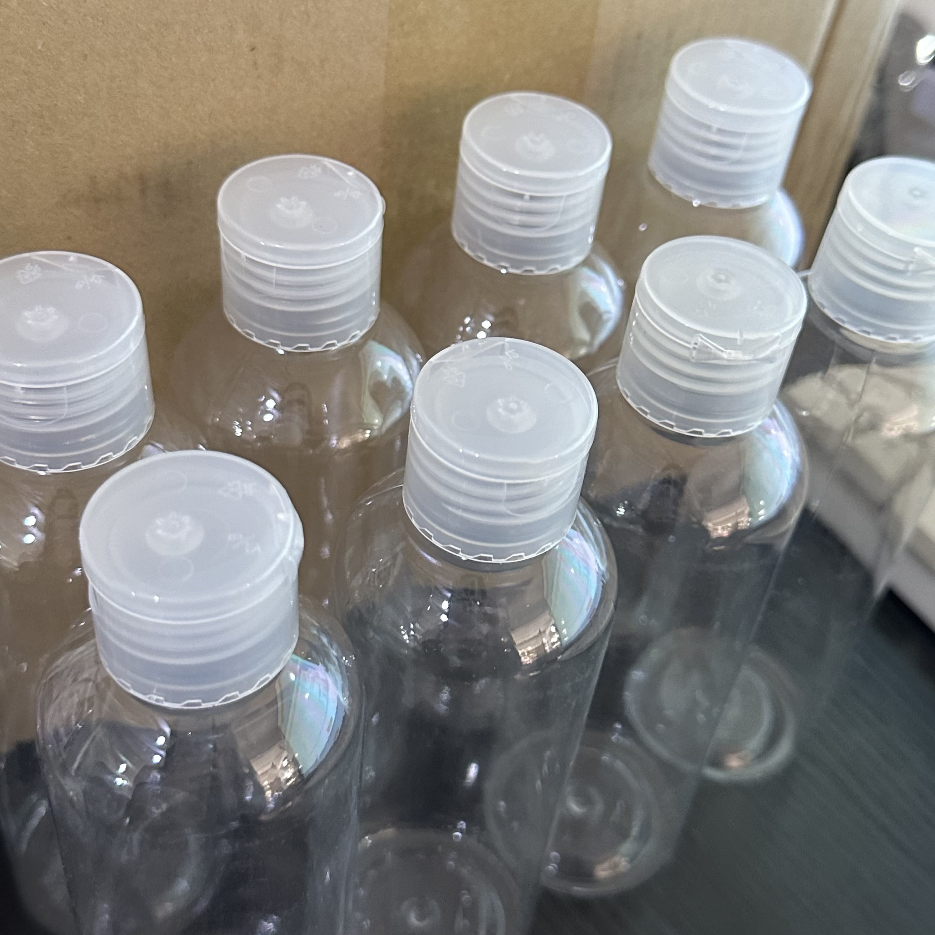 TEMU 8-pack 200ml Portable Travel Bottles - 6.7 Oz Disc For Shampoo, Conditioner, Lotion - Convenient Bathroom Additions