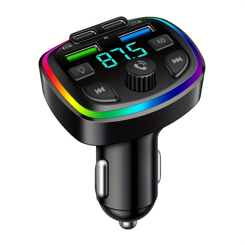TEMU Bluetooth Car Bluetooth Mp3 Fm Transmitter Comes With A 3.1a Bluetooth Dual Usb Car Charger