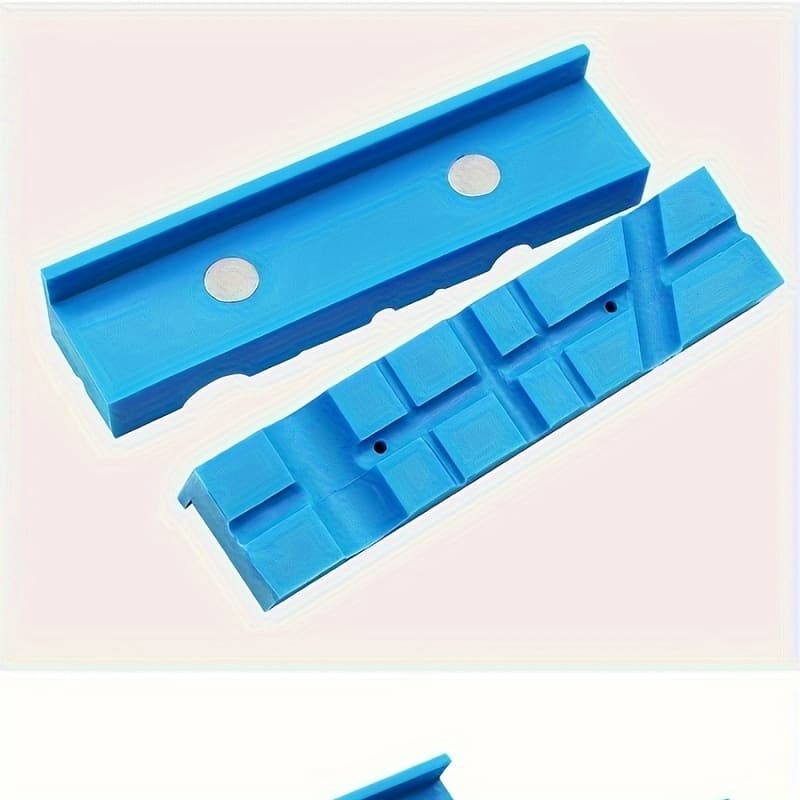 TEMU Set Of 2 Magnetic Protective Strips For Vises, Universal Non-slip Jaw Pads, Protective Covers, Soft Jaw Additions
