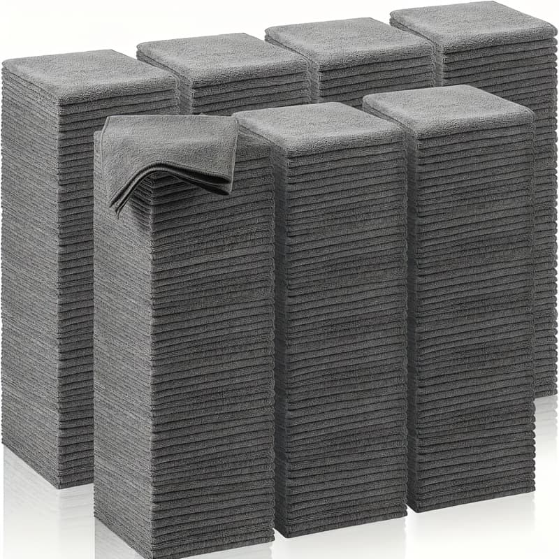 TEMU 100pcs, Premium Glass Cleaning Towel - Vehicles, Ideal For Auto Maintenance
