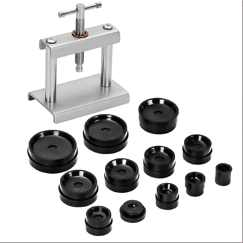 TEMU Watch Presser Tool For Closing Watch Back Cover +12 Molds H021
