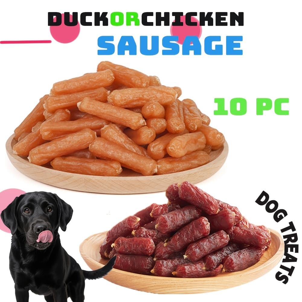 TEMU Dog Treats Pack Dog Snacks With Duck Jerky, Chicken Sausage, Duck Sweet Potato Sticks & Duck Leg Chews, High Protein Training Rewards For Small Medium Large Dogs