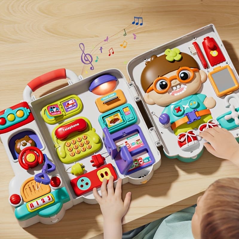 TEMU 54-in-1 English & Spanish Musical Board Toys For Toddler, Early Educational Toy For 18months Boys, Bilingual Learning Toy Gifts For