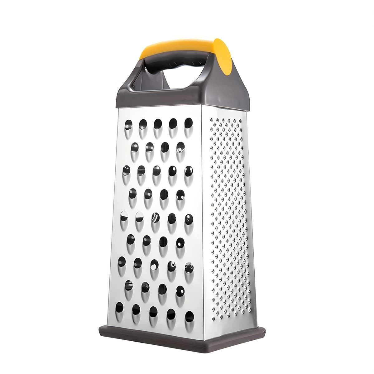 TEMU 9-inch Stainless Steel Box Grater - Multifunctional Vegetable & Cheese Slicer, Manual Food With 4 Sides For Kitchen Use